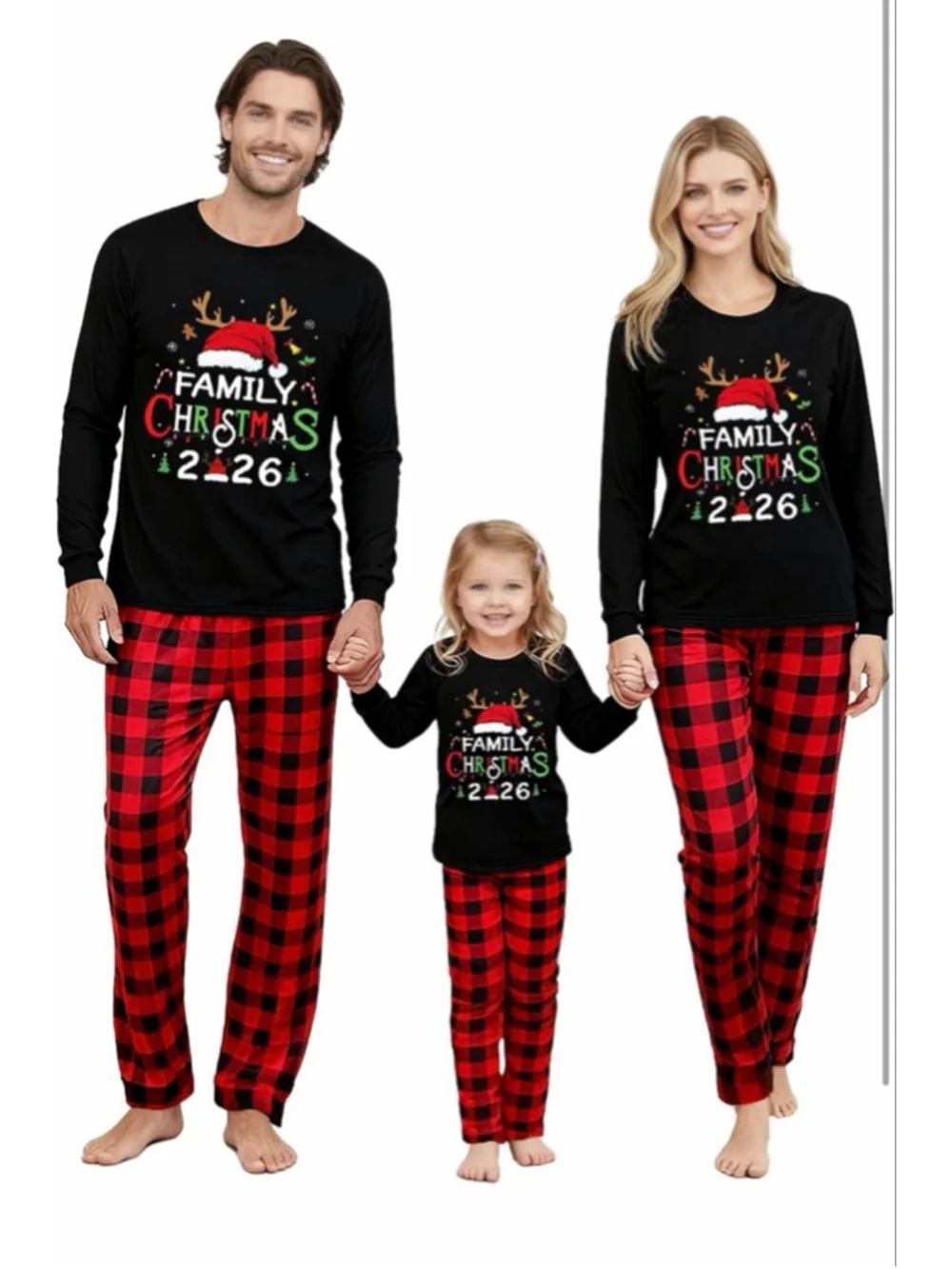 NEW Womens Family Christmas Pajamas Matching Sets Plaid 2X